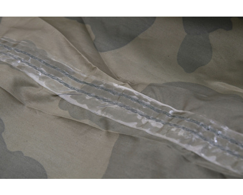 Imagine detaliată a unei prelate de cort cu etanșare a cusăturilor