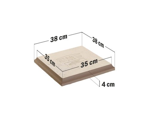 Placă de pavaj pătrată cu dimensiunile 38 x 38 x 4 cm