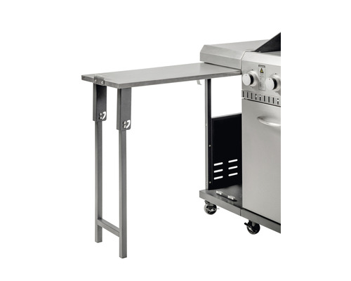 Grătar pe gaz cu masă laterală rabatabilă