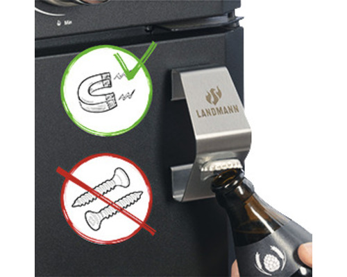 Deschizător de sticle Landmann pentru fixare magnetică pe grătare