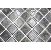 Mozaic piscină sticlă VP56383PUR negru 31,6x31,6 cm