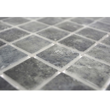 Mozaic piscină sticlă VP56383PUR negru 31,6x31,6 cm