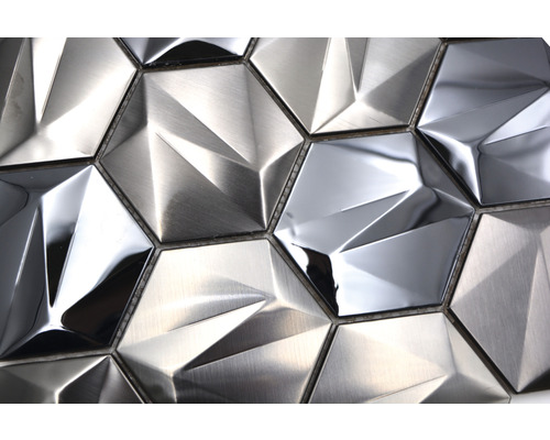 Plăci de mozaic metalic cu model hexagonal 3D