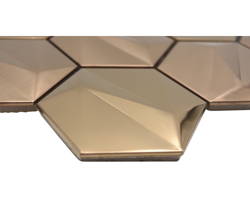 Placă de mozaic în formă hexagonală cu suprafață tridimensională