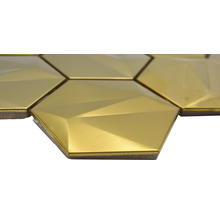 Mozaic metal HXM 30GO auriu 25,7x29,7 cm-thumb-1