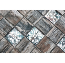 Mozaic sticlă XCM Wood 900 gri, imitație lemn, 29,8x29,8 cm
