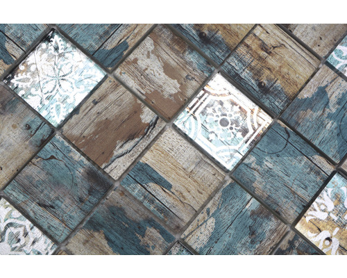 Plăci de mozaic cu design de lemn și model