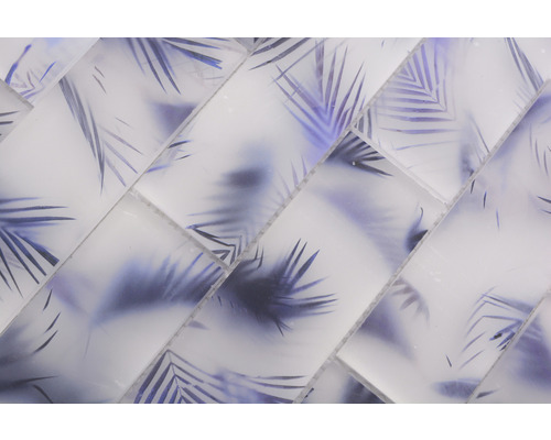 Plăci de mozaic cu model de plante în model herringbone