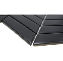 Mozaic piscină ceramic CHEV 29 negru mat 28,85x30,25 cm-thumb-1