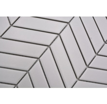 Mozaic piscină ceramic CHEV 21 alb mat 28,85x30,25 cm