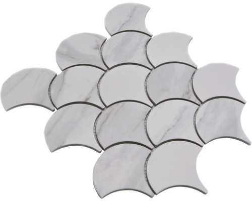 Placă de mozaic în formă de evantai din marmură