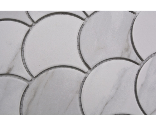 Placă de mozaic în formă de evantai din marmură