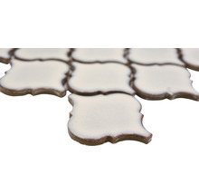 Mozaic piscină ceramic CLP 5AW alb 29,3x24,5 cm