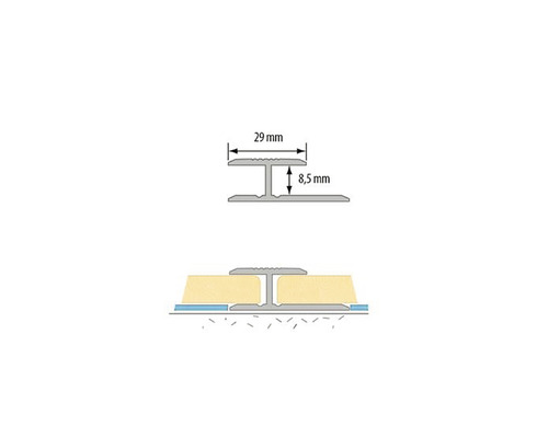 Șină de profil cu dimensiunile de 29 mm și 8,5 mm
