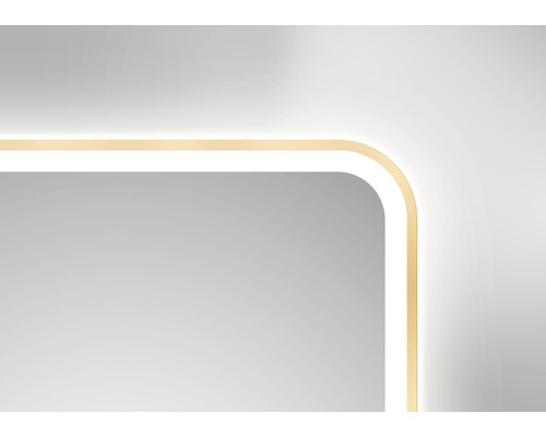 Prim-plan cu o lampă de baie cu colțuri rotunjite