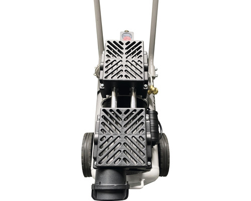 Compresor cu cilindru dublu, cu manometru și grile de protecție