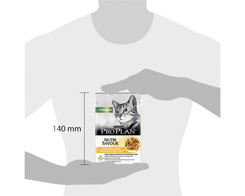 Hrană pentru pisici sterilizate Pro Plan Nutri Savour Sterilised, pachet de 140 mm