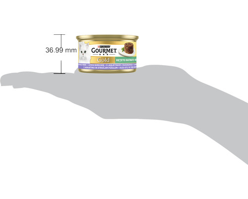 Conservă hrană pentru pisici Purina Gourmet Gold cu specificație de dimensiune