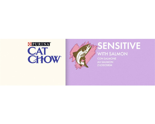Purina Cat Chow Sensitive cu somon, hrană pentru pisici