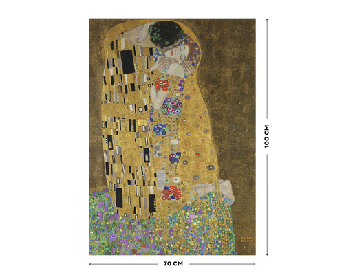 Reproducere artistică Gustav Klimt Sărutul cu dimensiunile 70 cm x 100 cm