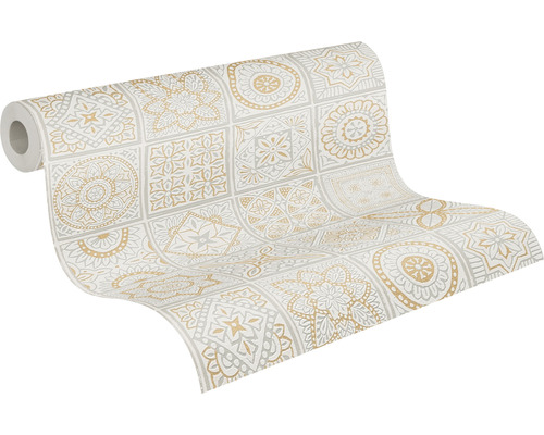 Rola de tapet cu design grafic de faianță