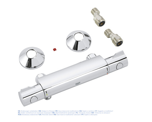 Set robinet de duș Grohe cu rozete și racorduri în S