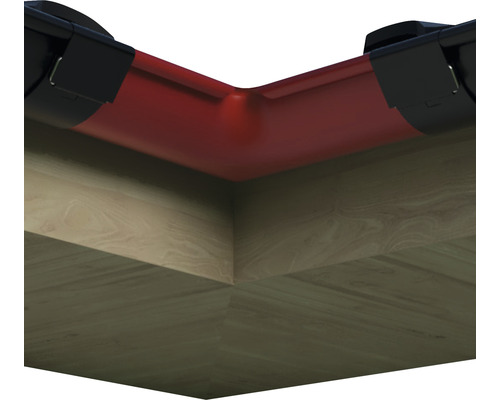 Unghi de jgheab cu suport pe un perete de lemn