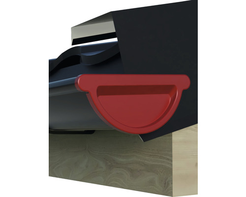 Capăt de jgheab pe acoperișul unei case