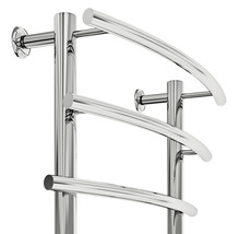 Calorifer pentru prosoape din metal cromat cu bare curbate