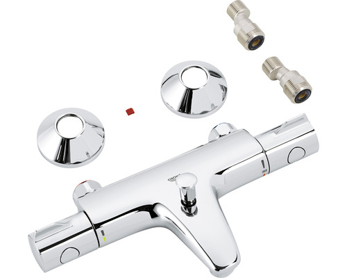 Baterie termostatată aparentă Grohe cu racorduri în S și rozete