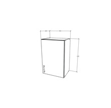 Corp superior bucătărie 40 cm, 1 ușă, alb/lemn natural