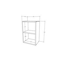 Corp superior bucătărie 40 cm, 1 ușă, alb/lemn natural
