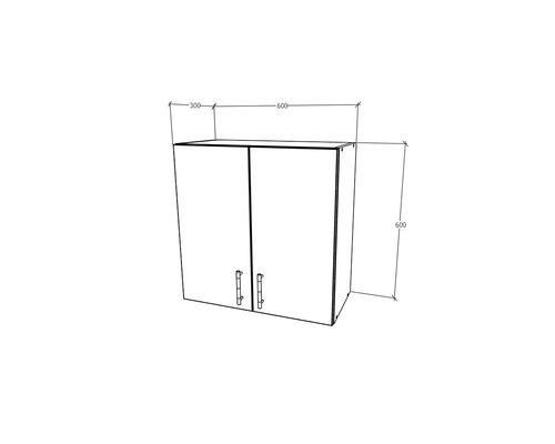 Desenul unui dulap de perete cu dimensiuni