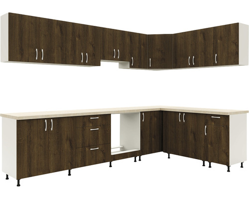 Mobilier de bucătărie cu corpuri suspendate și inferioare