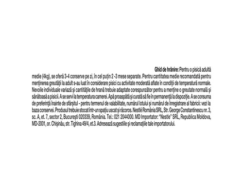 Ghid de hrănire: Pentru o pisică adultă