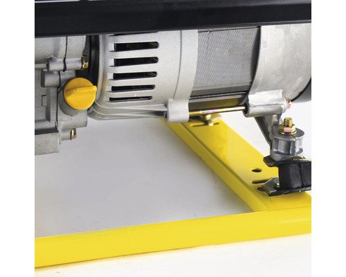 Imagine detaliată a unui generator electric cu cadru galben