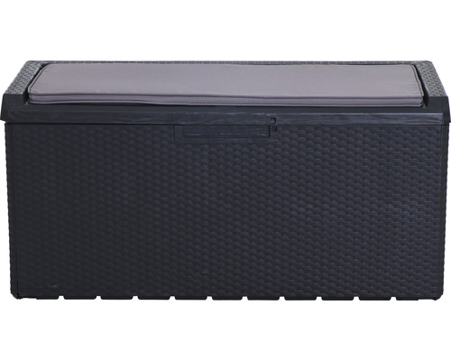 Cutie de depozitare din plastic cu pernă de șezut