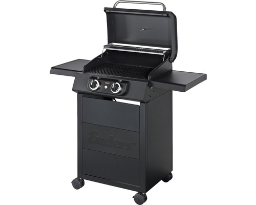 Grătar pe gaz Enders cu două arzătoare, grătar și rafturi laterale