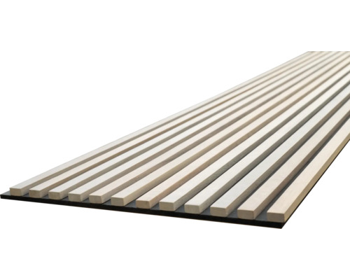 Panou riflaj decorativ Nature stejar masiv alb 2,5x60x250 cm Panou riflaj decorativ Nature stejar masiv alb 2,5x60x250 cm