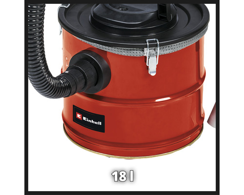 Aspirator de cenușă Einhell cu o capacitate de 18 litri