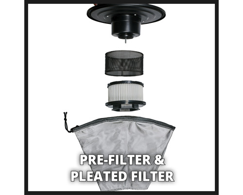 Prefiltru și filtru plisat pentru aspirator