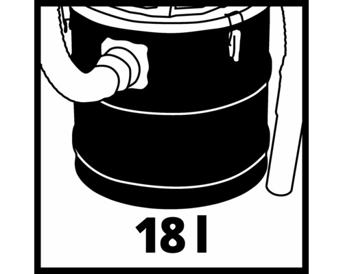 Simbol pentru aspirator cu o capacitate de 18 litri