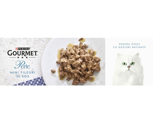 Purina Gourmet Perle hrană pentru pisici cu mini fileuri în sos