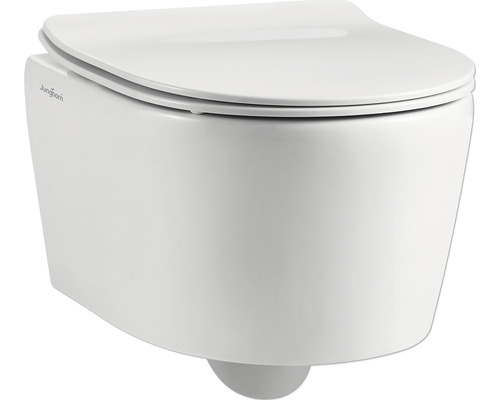 Toaletă suspendată cu spălare profundă din ceramică sanitară cu guler de spălare