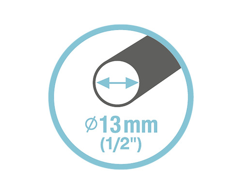 Simbol pentru un diametru de 13 milimetri, echivalent cu o jumătate de inch