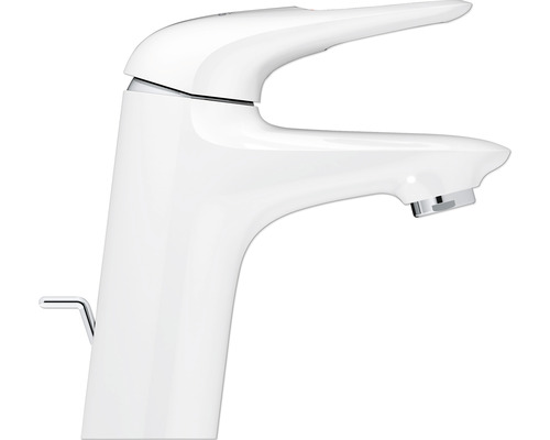 Baterie lavoar în nuanță deschisă, cu manetă de operare