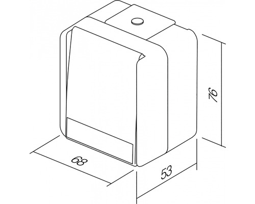 Desen tehnic al unui produs cuboid cu dimensiuni