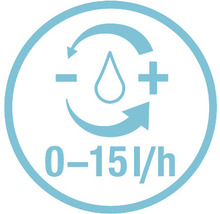 Picurător intermediar Gardena 0-20l/h racord 3/16", plastic negru