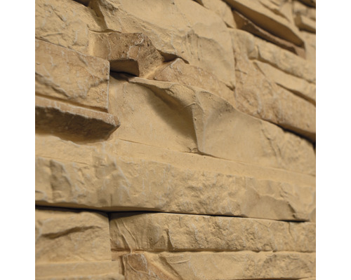 Imagine detaliată cu placare de perete cu aspect de piatră