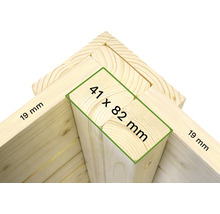 Căsuță de gradină Bertilo Pentus 2 cu podea 247x265 cm natur